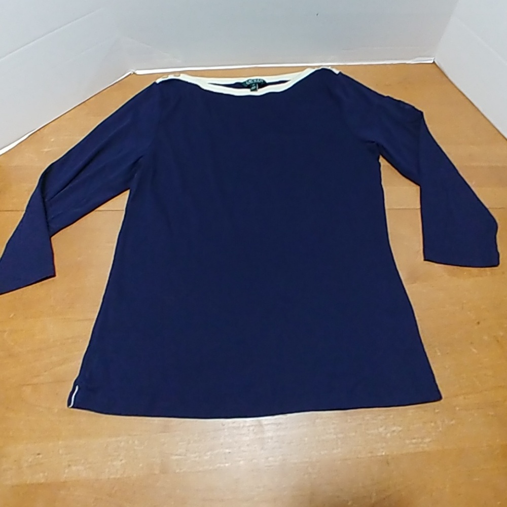 Ralph Lauren shirt XL blue scoop neck